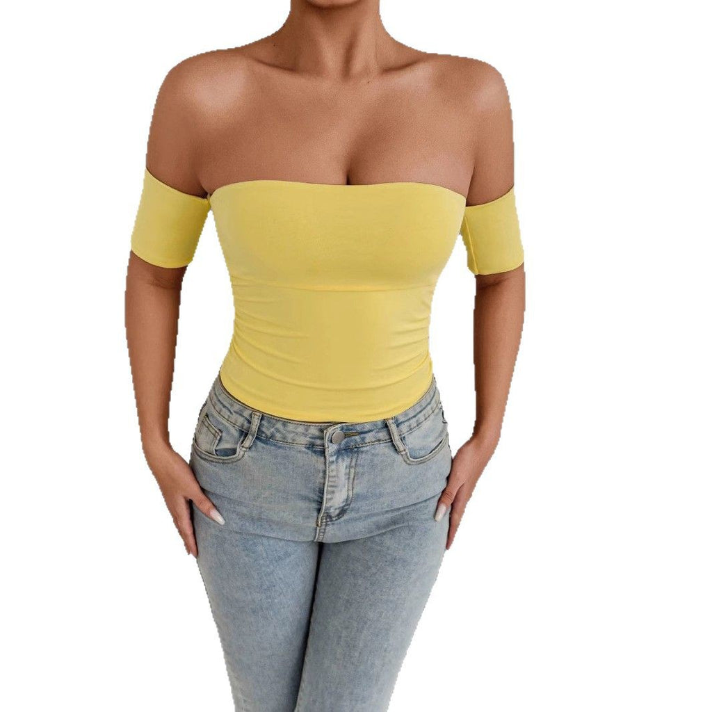15.13 USD haut sexy sans col et moulant