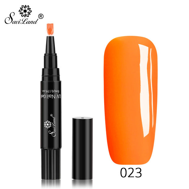 15.12 USD - Saviland 3-in-1 New Gel Nail Polish Pen: Glitter, Easy Application, 60 Colors, UV Hybrid Gel Polish, Easy to Use.