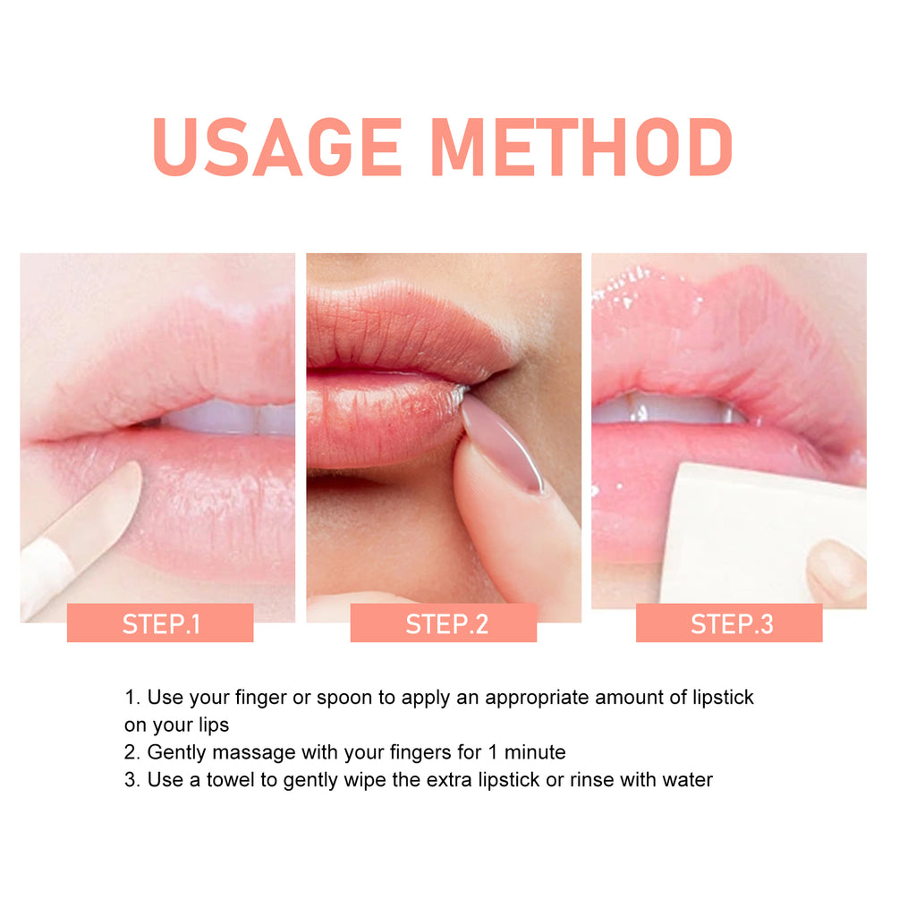 22,01 USD - Gommage pour les lèvres à la fraise EELHOE : hydrate les lèvres, prévient les gerçures, élimine les peaux mortes et atténue les ridules aux commissures des lèvres.