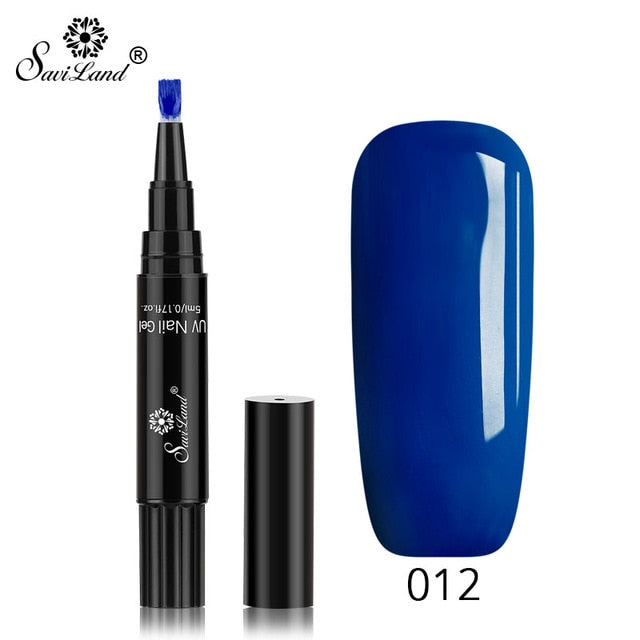 15.12 USD - Saviland 3-in-1 New Gel Nail Polish Pen: Glitter, Easy Application, 60 Colors, UV Hybrid Gel Polish, Easy to Use.