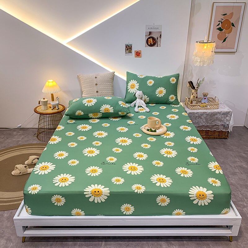 23,29/26,76/29,08 USD - Drap-housse en coton élastique à motifs géométriques, housse de matelas élastique, ensemble de literie Queen/King