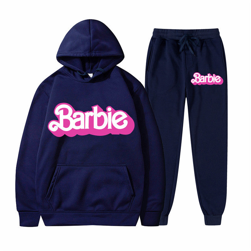 29.10 USD - Men's and Women's Printed Hooded Casual Sweatshirt Set