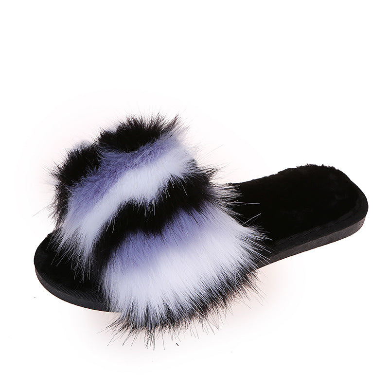 23,28 USD - pantoufles en peluche peuvent être portées à l'extérieur de la maison. Pantoufles grandes tailles pour femmes.