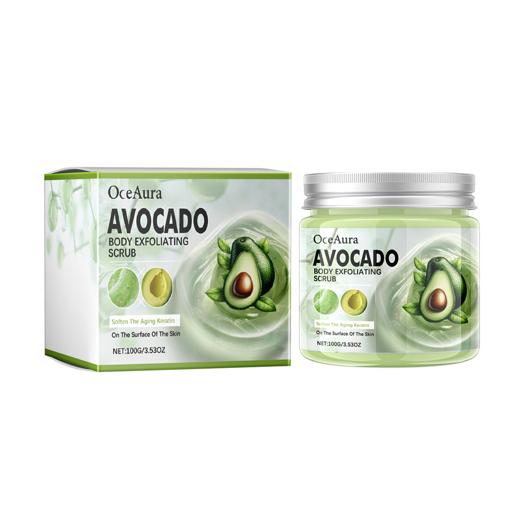 $24.57 - OCEAURA Avocado Exfoliating Body Scrub, for clear skin, removes dead cells and leaves skin smooth and radiant.