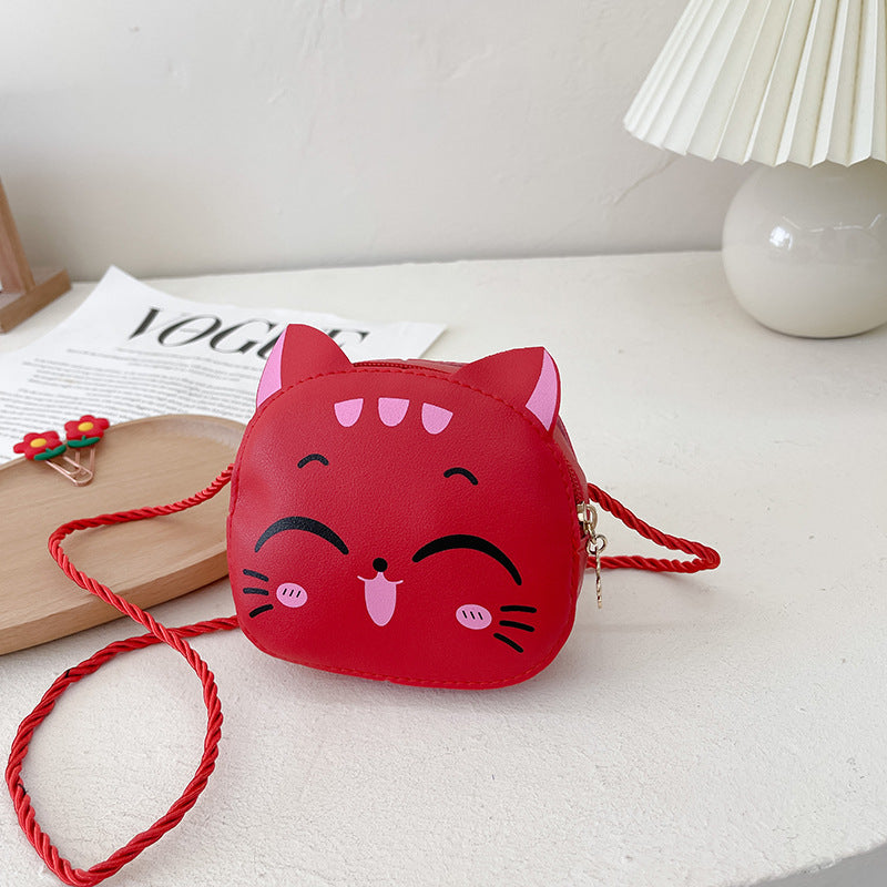 New cute children's shoulder bag, made of PU, with cartoon design. Ideal for girls and as a coin purse for kindergarten or babies.