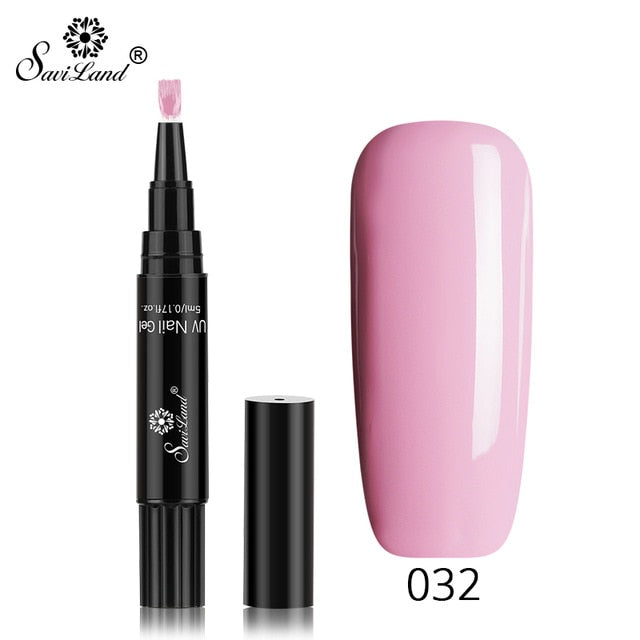 15.12 USD - Saviland 3-in-1 New Gel Nail Polish Pen: Glitter, Easy Application, 60 Colors, UV Hybrid Gel Polish, Easy to Use.