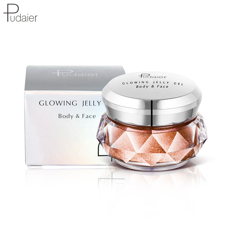 Iluminador, gel iluminador facial y corporal Pudaier Jelly Gel, sombra de ojos sirena