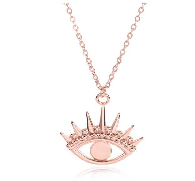 Collier pendentif œil d'ange, bijoux en acier inoxydable pour femme