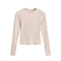 19,67 USD - T-shirt simple à col rond et manches longues