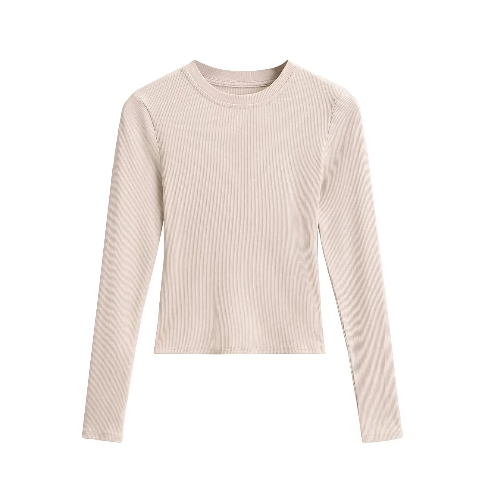 19,67 USD - T-shirt simple à col rond et manches longues