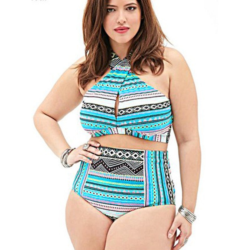 Maillot de bain grande taille, maillot de bain taille haute, bikini col montant, collection 2017, bikinis croisés, haut de maillot de bain femme, maillot de bain 5XL