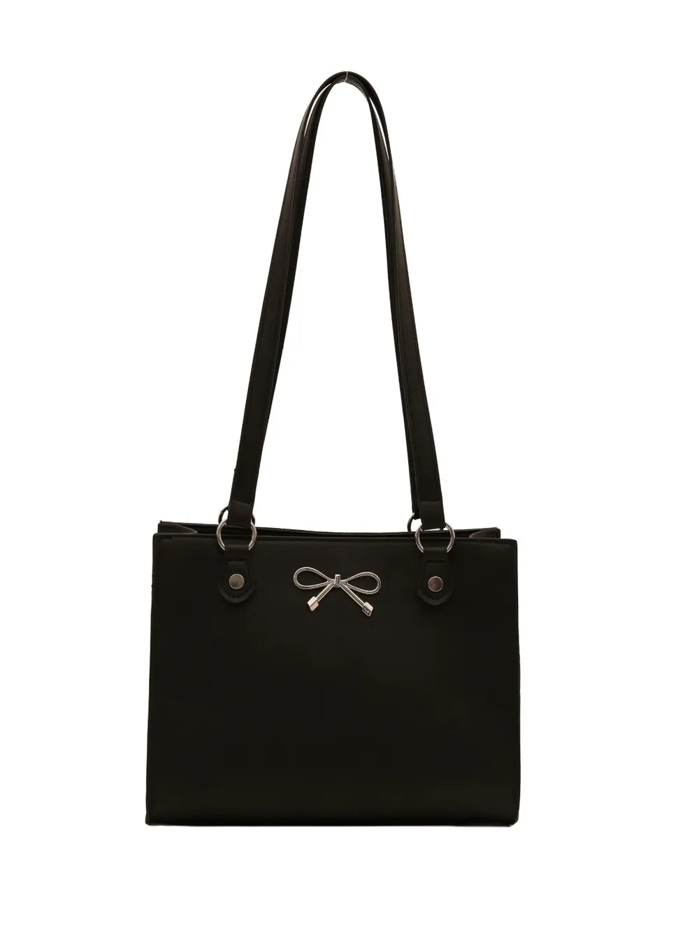 PU leather bag with bow