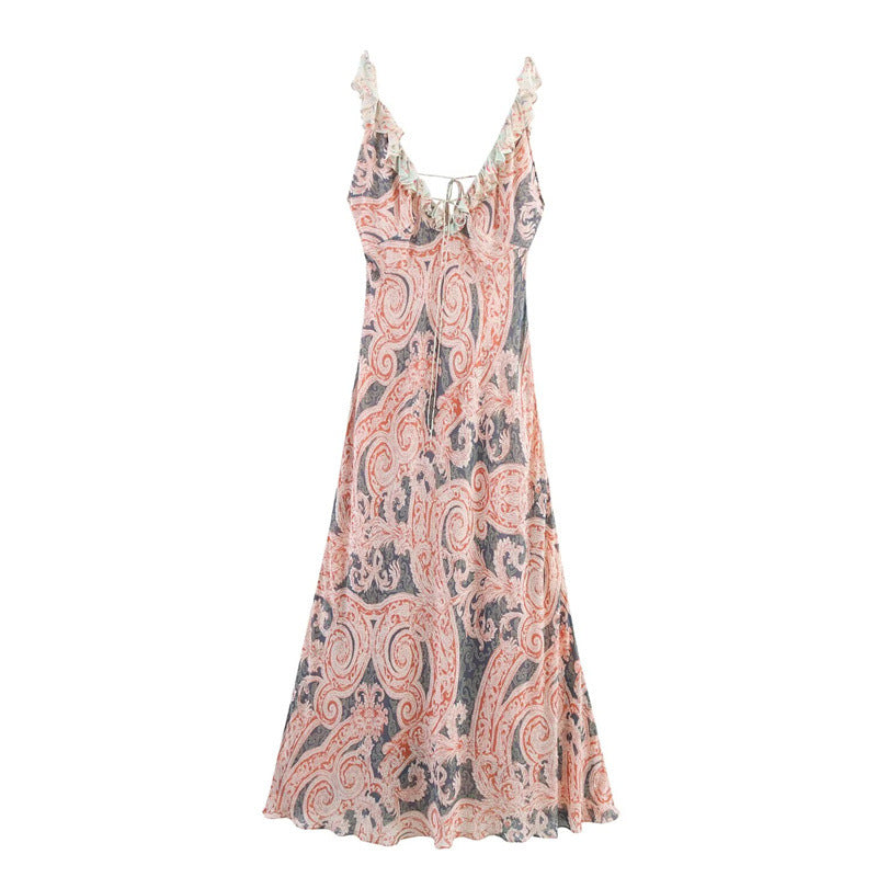 Robe imprimée décontracté et piquante