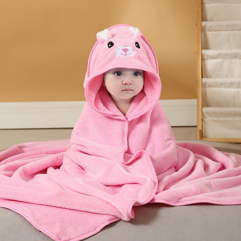 13,97 USD serviette de bain à capuche pour bébé, motif éléphant et animal de dessin animé, en gros.