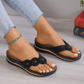 PU leather flower toe sandals