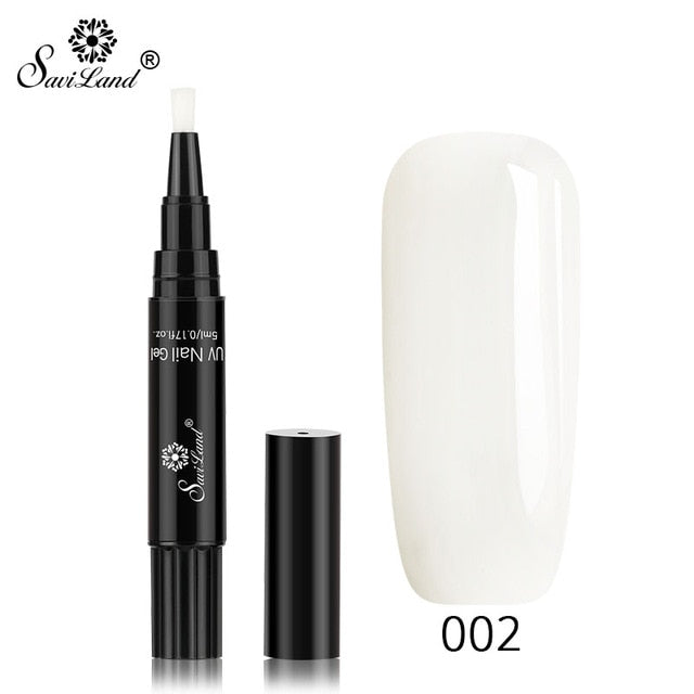 15.12 USD - Saviland 3-in-1 New Gel Nail Polish Pen: Glitter, Easy Application, 60 Colors, UV Hybrid Gel Polish, Easy to Use.