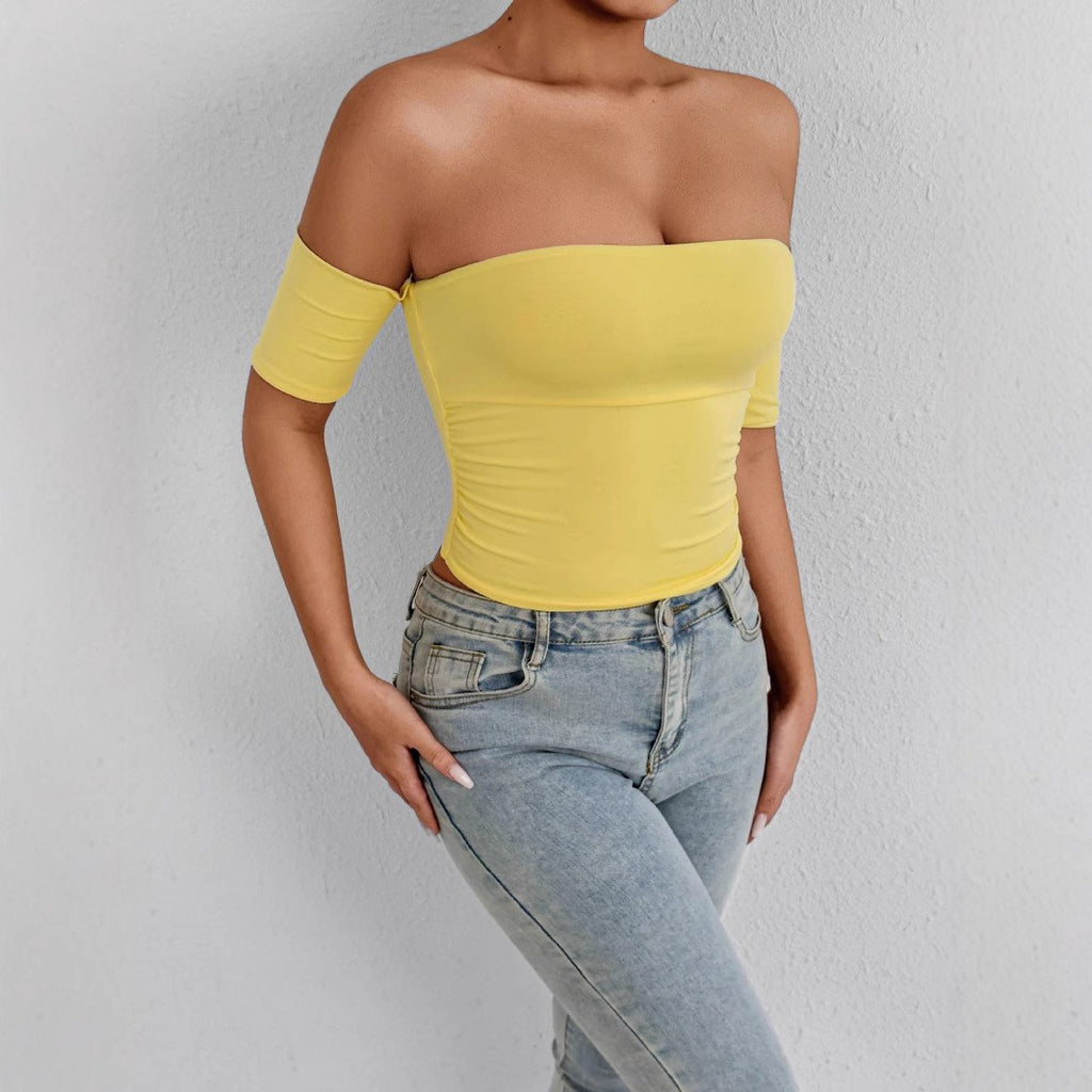 15.13 USD haut sexy sans col et moulant