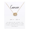 Collier pendentif zodiaque 12 constellations avec carte blanche