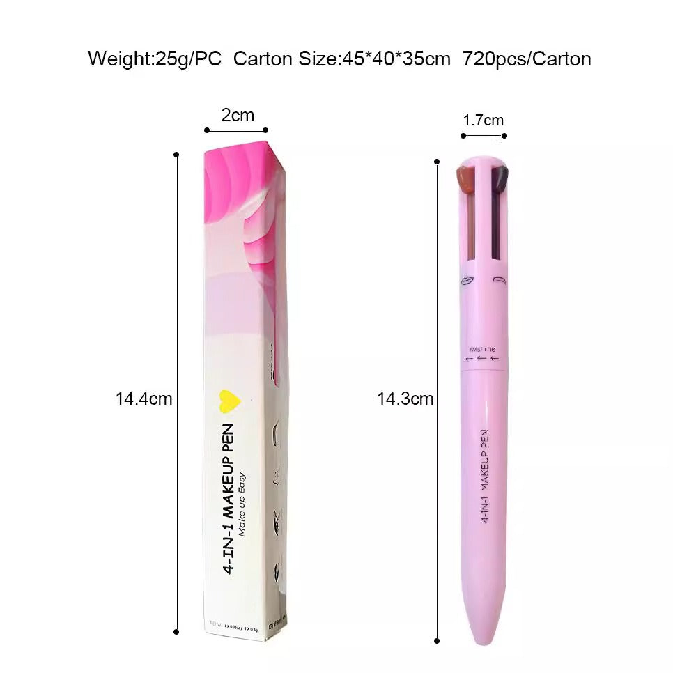 $8.14/11.98 - 4-in-1 Waterproof Eyebrow Pencil, for defining and shaping brows. Long-lasting, eyeliner and brow highlighter. Cosmetic makeup tool.