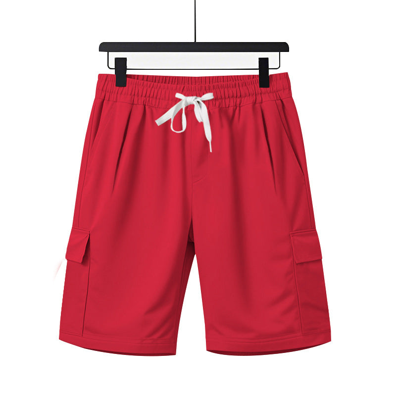 23,29 USD - Shorts multiples poches à jambes droites pour hommes