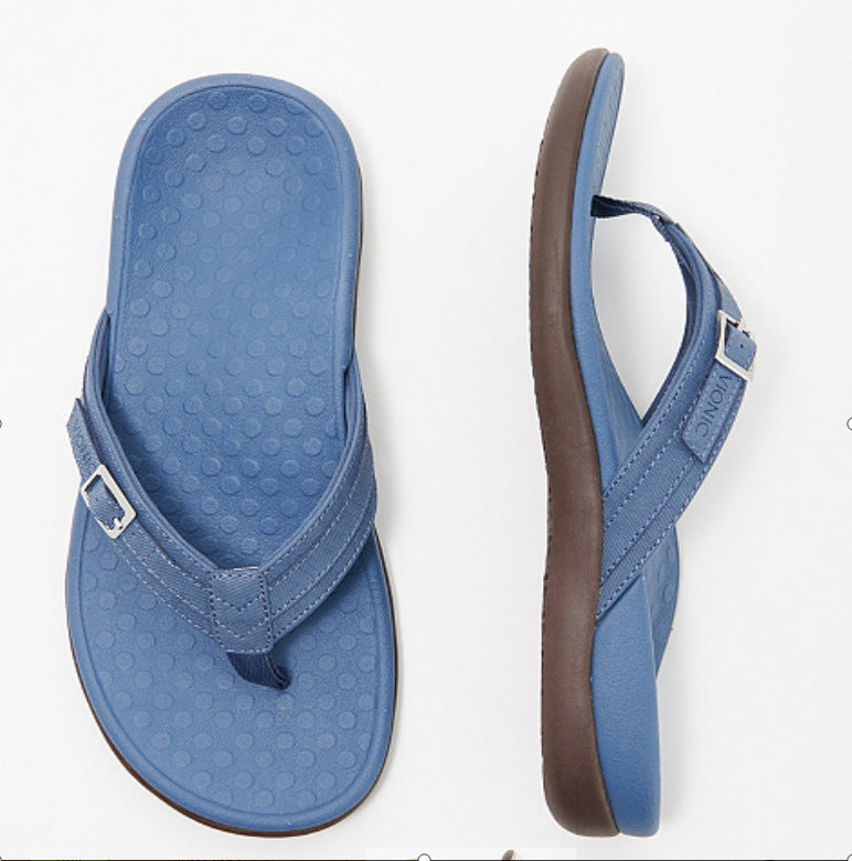 Women's casual indoor slippers with flat PU and metal sole