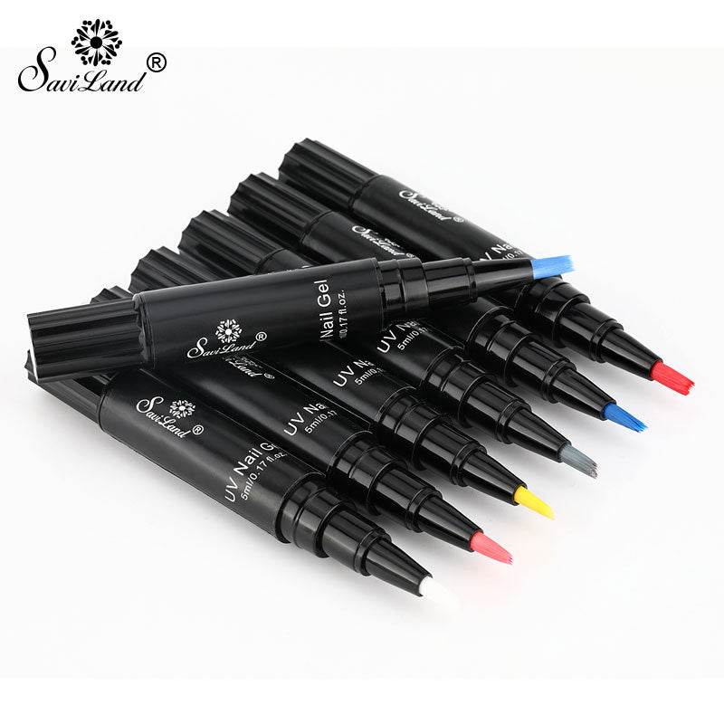 15.12 USD - Saviland 3-in-1 New Gel Nail Polish Pen: Glitter, Easy Application, 60 Colors, UV Hybrid Gel Polish, Easy to Use.