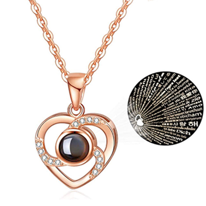 11.64/ 25.62 USD - Eternal Rose Jewelry Box Necklace Gift Set