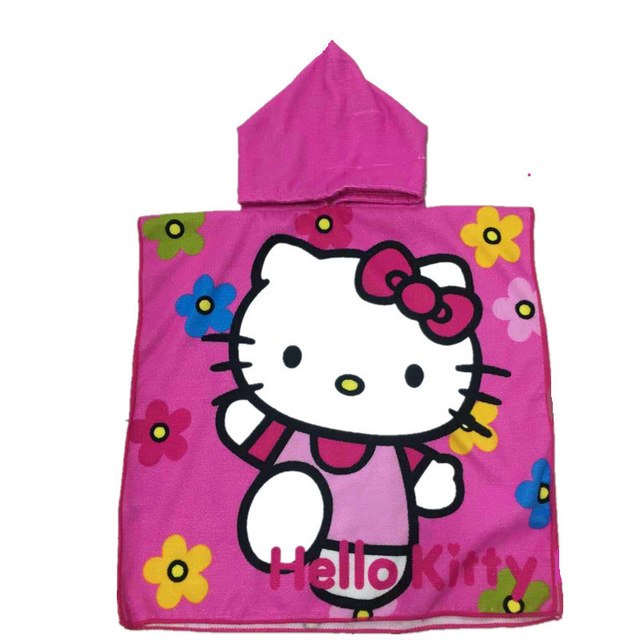 17.46 USD Cape de plage à capuche pour enfants, motif animaux, en microfibre, 60 x 120 cm, idéale pour la natation et le bain. Convient aux bébés et aux filles.