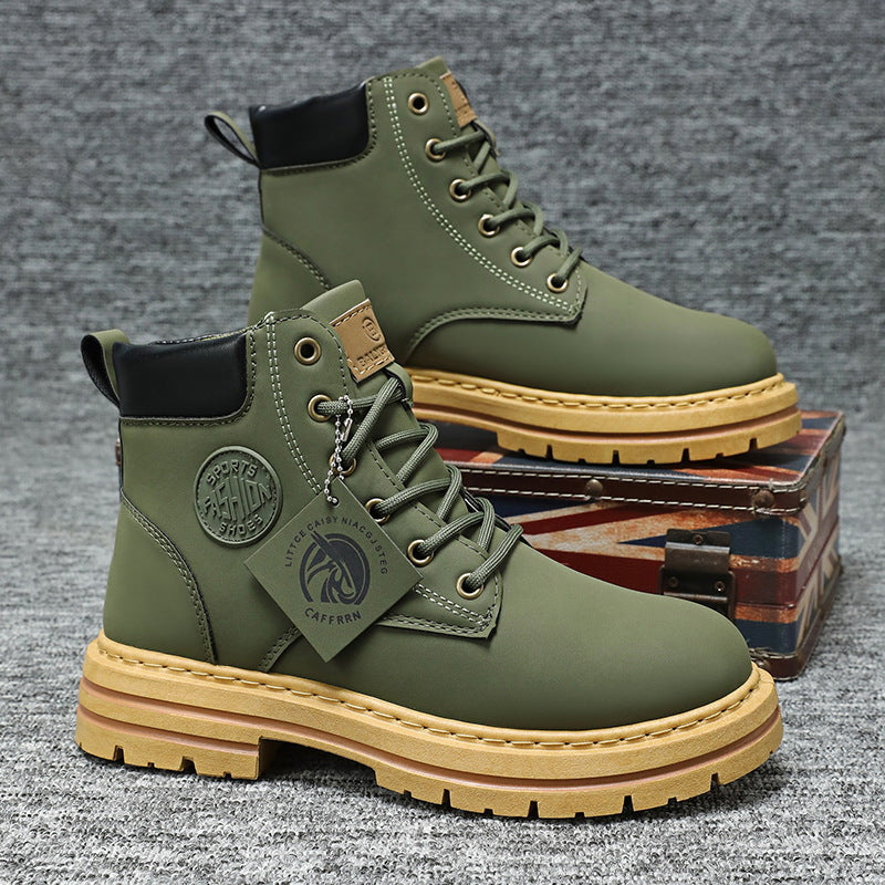 British Dr. Martens-style ankle boots, waterproof and trendy, with a non-slip sole