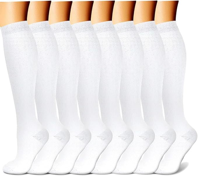 16.30 USD Chaussettes montantes, chaussettes de compression, chaussettes élastiques, chaussettes de sport (cyclisme, course à pied, yoga), chaussettes de compression montantes pour hommes, chaussettes pour femmes