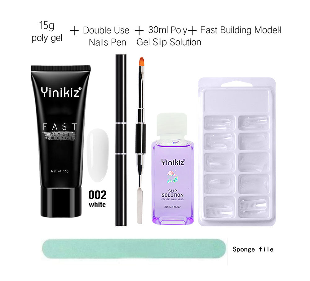 Crystalline gel, fast-extending gel, polygel