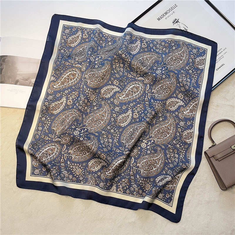 USD 15.12 - Retro printed scarves, paisley pattern scarves, versatile scarves, small square scarves for women, decorative scarves