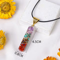 16,28 USD - Pendentif orgone pierre arc-en-ciel, cristal de résine, demi-pierre précieuse, collier bijou