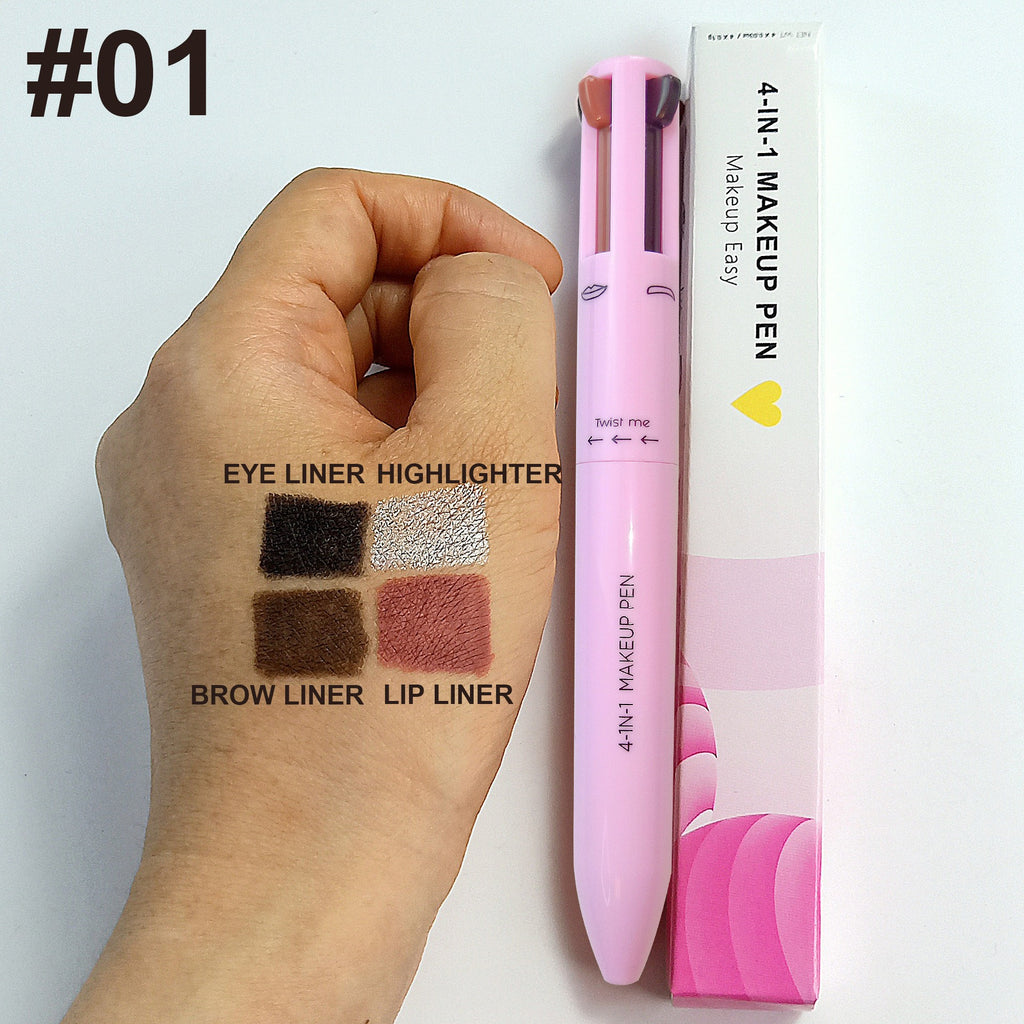 $8.14/11.98 - 4-in-1 Waterproof Eyebrow Pencil, for defining and shaping brows. Long-lasting, eyeliner and brow highlighter. Cosmetic makeup tool.