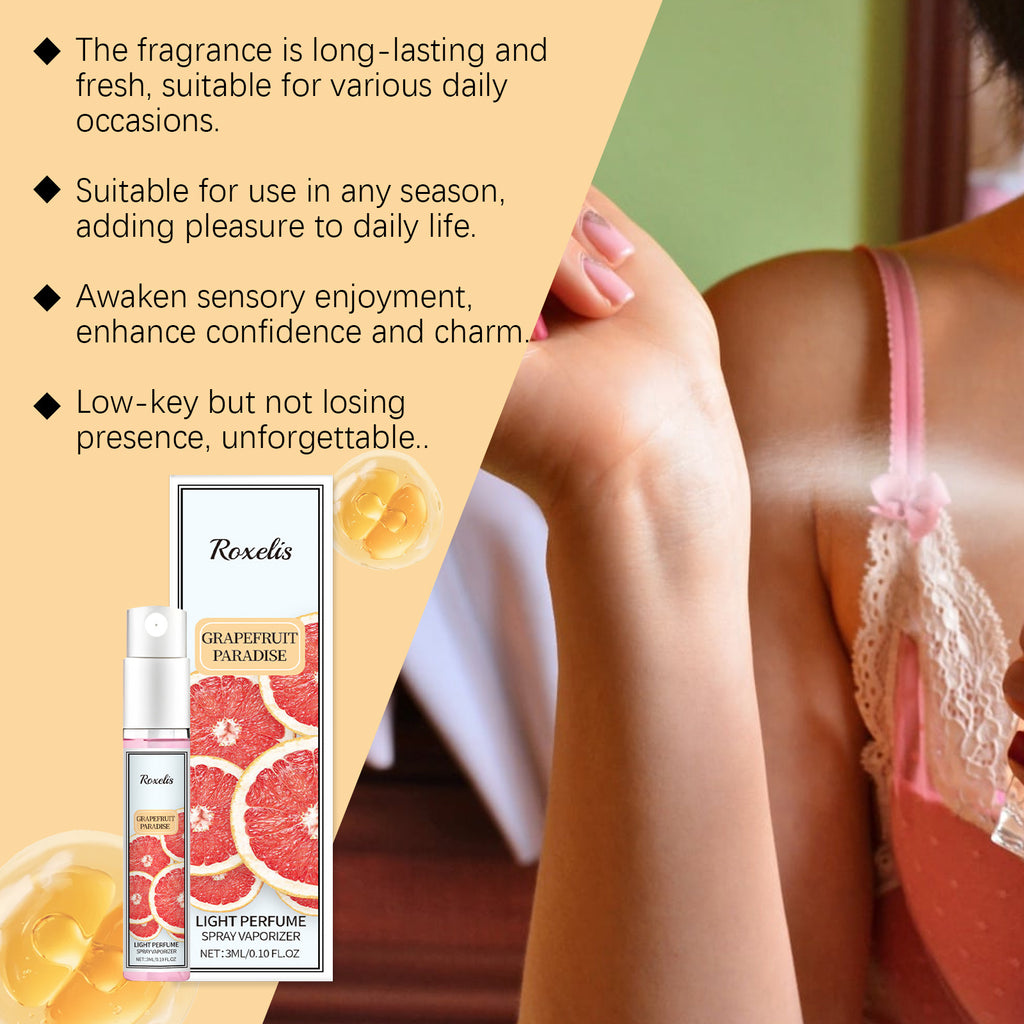 Grapefruit perfume spray, natural, fresh, and long-lasting fragrance, for a captivating and light atmosphere.