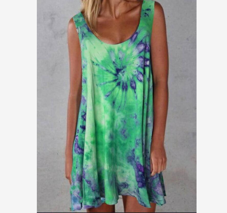 Jupe tendance européenne et américaine pour femme, robe tie-dye d'été, nouveau style