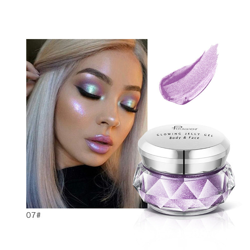 Iluminador, gel iluminador facial y corporal Pudaier Jelly Gel, sombra de ojos sirena