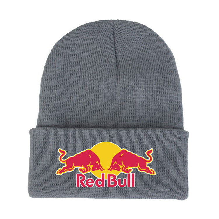 US$18.59 - Knitted wool beanie with lettering, unisex, pullover style, ear protection, windproof.