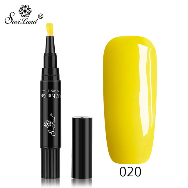 15.12 USD - Saviland 3-in-1 New Gel Nail Polish Pen: Glitter, Easy Application, 60 Colors, UV Hybrid Gel Polish, Easy to Use.