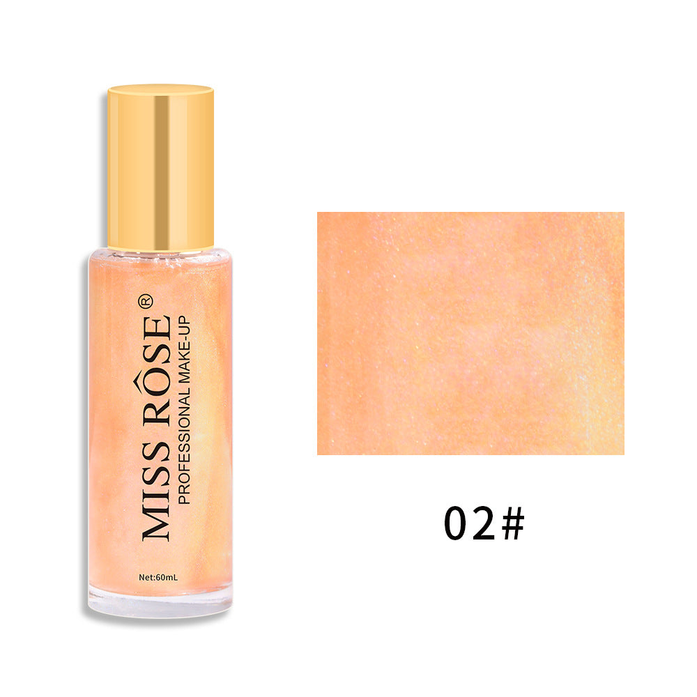 Spray corporal líquido con brillantina Quicksand, resistente al agua y al sudor, sin necesidad de maquillaje, nacarado, iluminador y realzador.