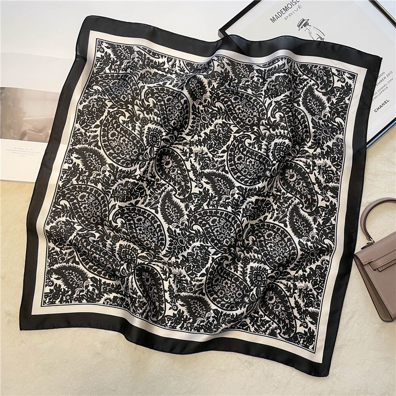 USD 15.12 - Retro printed scarves, paisley pattern scarves, versatile scarves, small square scarves for women, decorative scarves