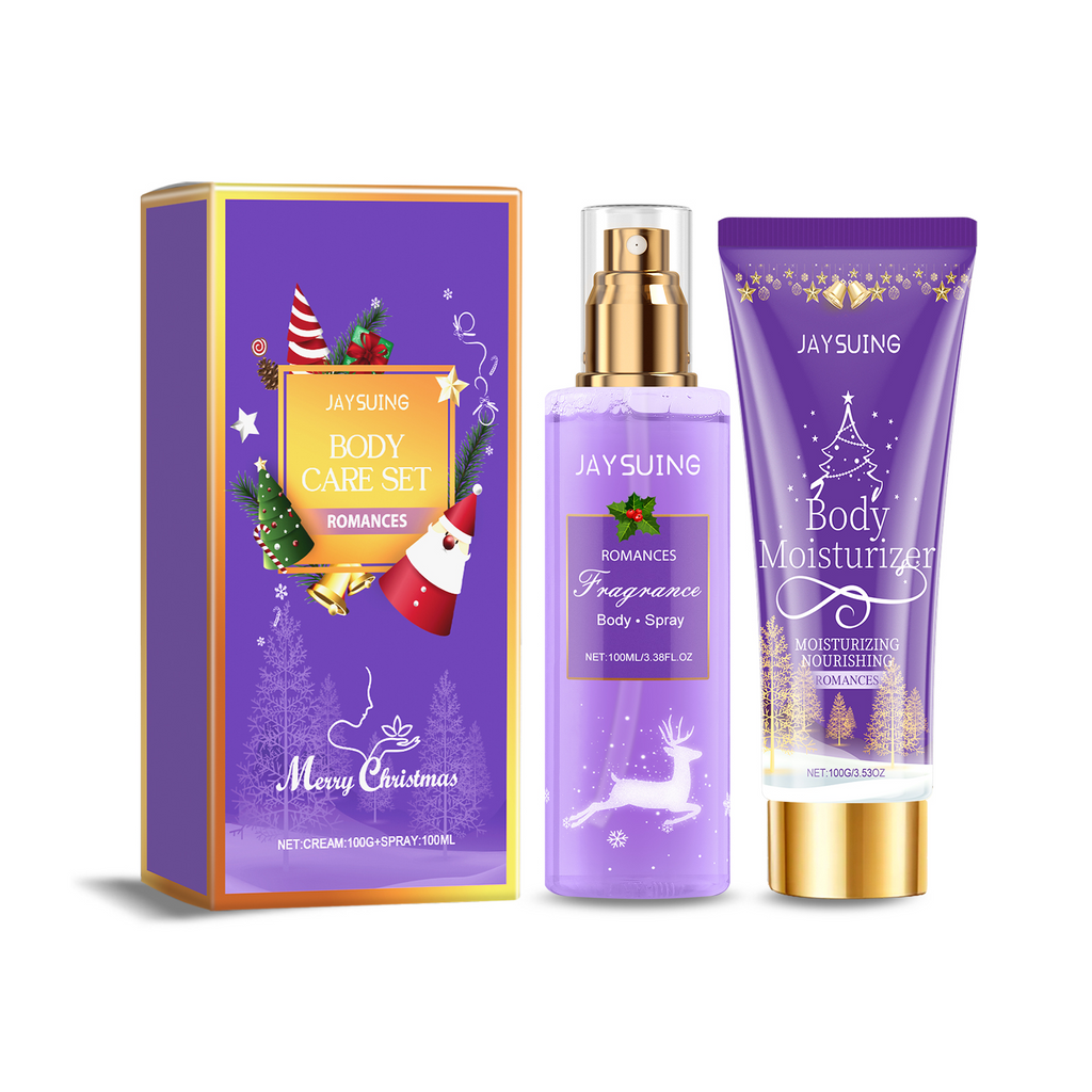 25,52 USD - Coffret de soins corporels parfumés, déodorant en spray et lait corporel pour un parfum de fête qui dure.