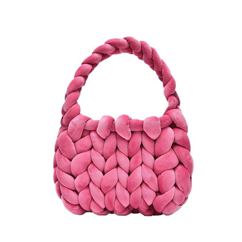 19.80 USD - Sac de facteur portatif tissé à la main avec un noyau en velours cristal.