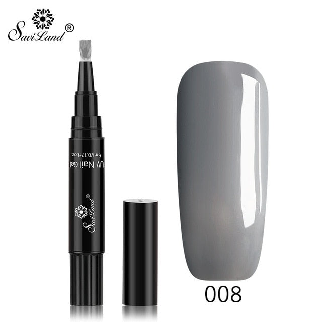 15.12 USD - Saviland 3-in-1 New Gel Nail Polish Pen: Glitter, Easy Application, 60 Colors, UV Hybrid Gel Polish, Easy to Use.