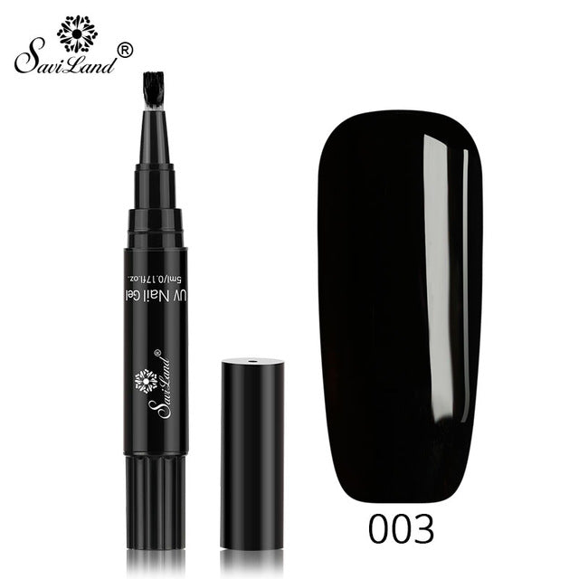 15.12 USD - Saviland 3-in-1 New Gel Nail Polish Pen: Glitter, Easy Application, 60 Colors, UV Hybrid Gel Polish, Easy to Use.