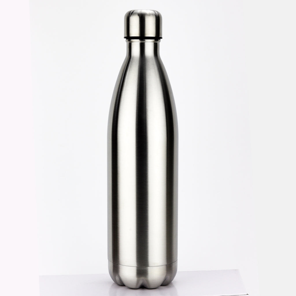Bouteille type Coca de 750 ml avec fond amovible, gourde de sport pour l'extérieur, thermos multifonction en acier inoxydable.
