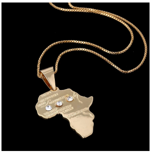 $19.20 USD - Africa Map Pendant Necklace