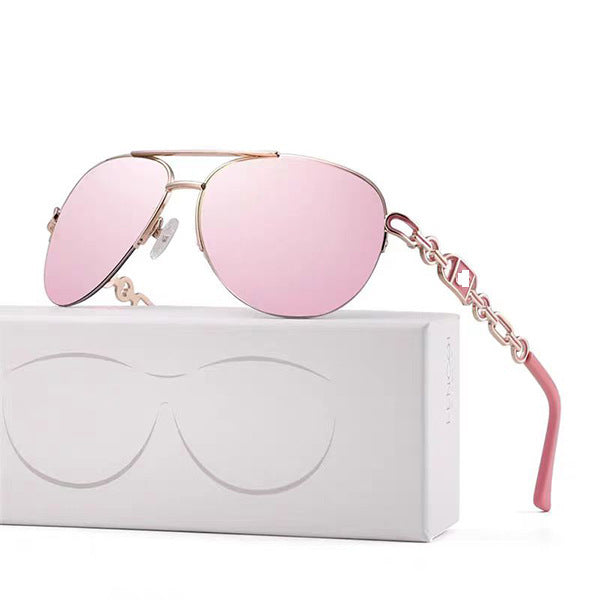 12,79 USD - Lunettes de soleil pour femme, verres dégradés, monture en métal
