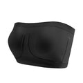 Sujetador bandeau sin tirantes, estilo bandeau, talla grande, imitación acero, ropa interior deportiva