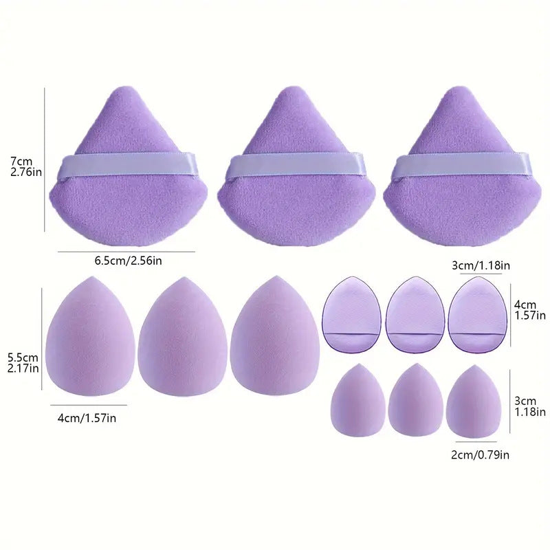 18.85 USD - Lot de 12 sponge blender à maquillage, blender à fond de teint, blender pour cosmétiques liquides et crèmes, accessoires de maquillage pour femmes, outils de beauté